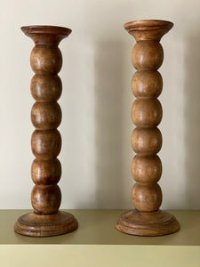 KEPT London Large bobbin candle holders