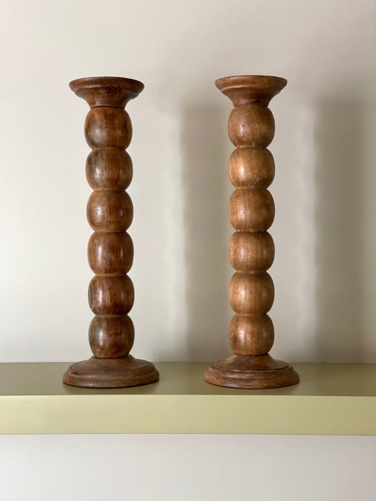 KEPT London Large bobbin candle holders