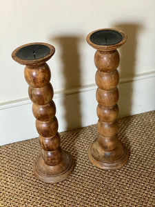 KEPT London Large bobbin candle holders