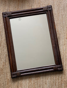 KEPT London Stock Large double bamboo framed mirror