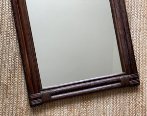 KEPT London Stock Large double bamboo framed mirror