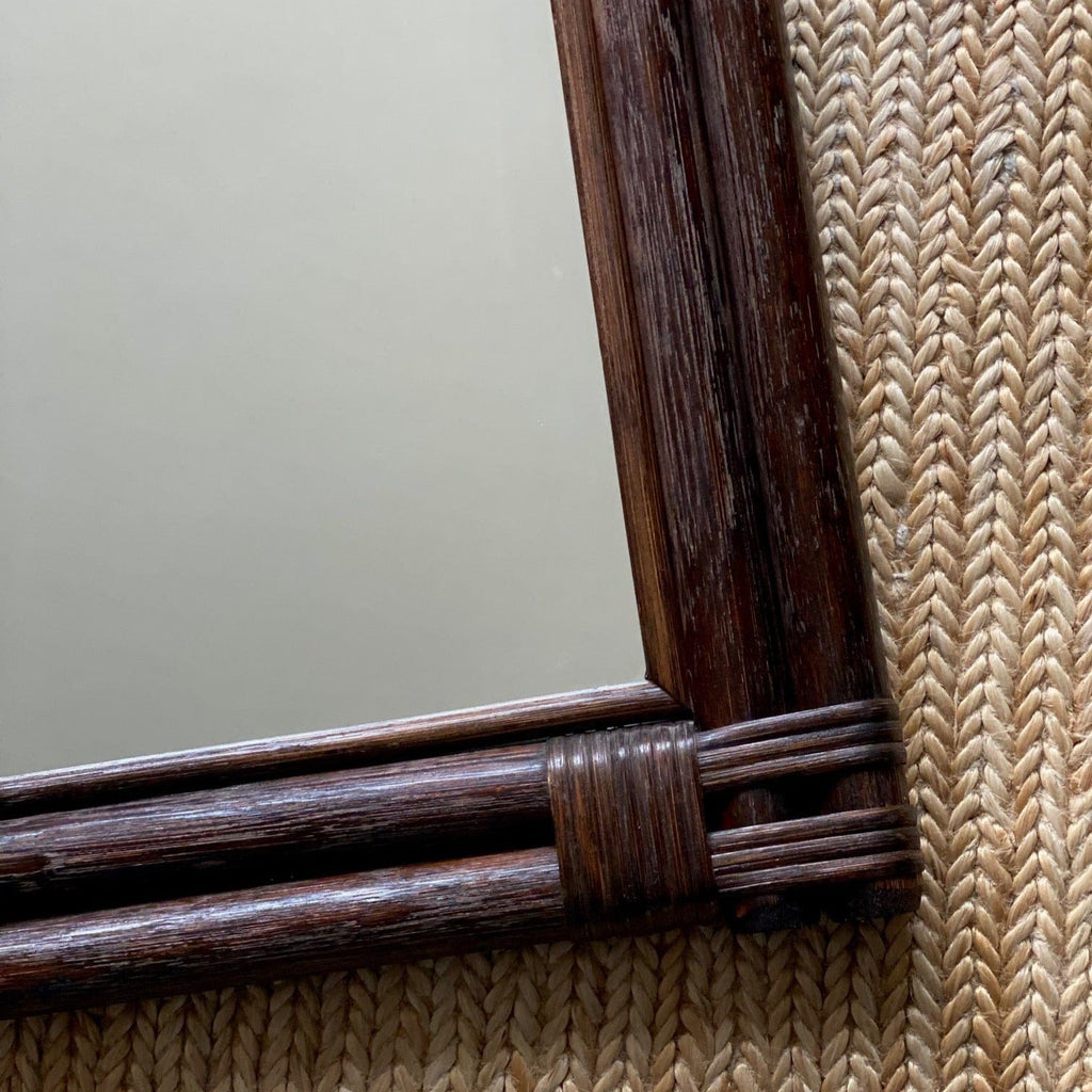 KEPT London Stock Large double bamboo framed mirror