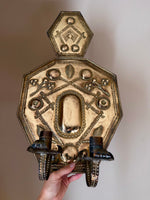 Load image into Gallery viewer, KEPT London Stock Large embossed brass wall sconces
