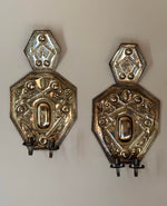 Load image into Gallery viewer, KEPT London Stock Large embossed brass wall sconces
