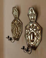 Load image into Gallery viewer, KEPT London Stock Large embossed brass wall sconces
