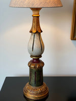 Load image into Gallery viewer, KEPT London Stock Large painted Indian wooden lamp
