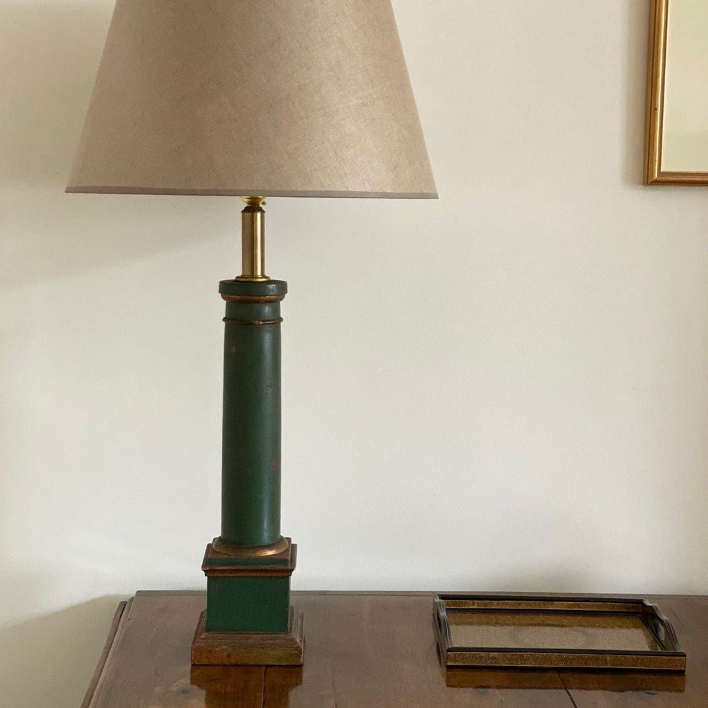 KEPT London Large painted wooden lamp