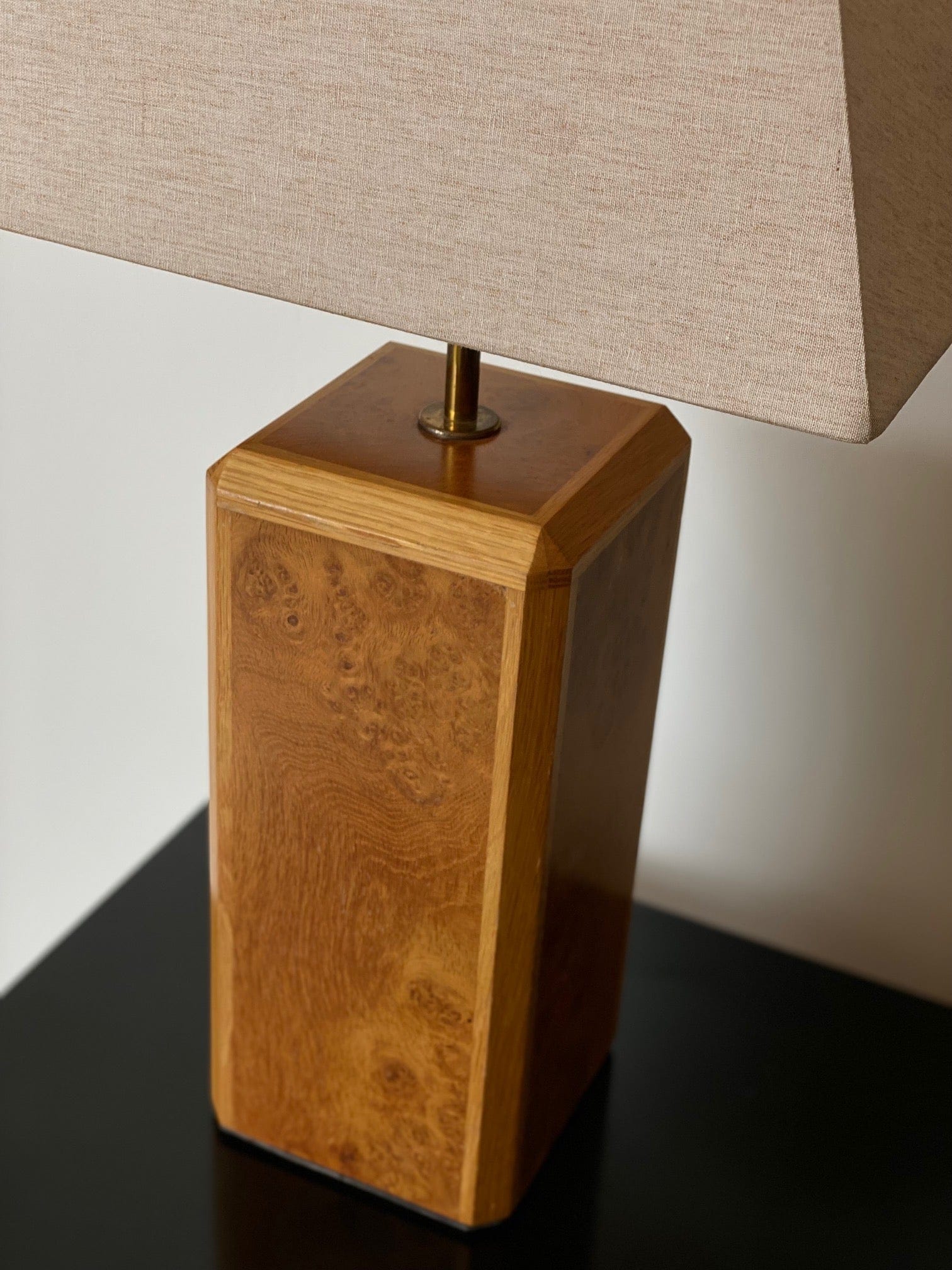 KEPT London Stock Large walnut table lamp