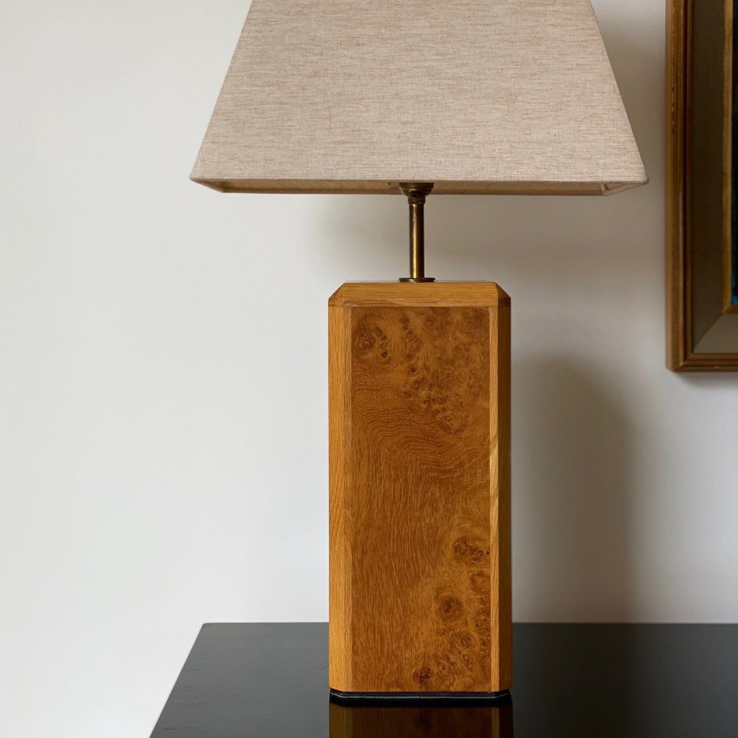 KEPT London Stock Large walnut table lamp