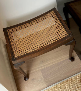 KEPT London Stock Mahogany cane seat stool