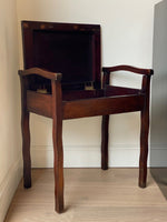 Load image into Gallery viewer, KEPT London Stock Mahogany lift top stool, wavy legs
