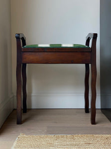 KEPT London Stock Mahogany lift top stool, wavy legs