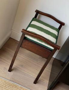 KEPT London Stock Mahogany lift top stool, wavy legs