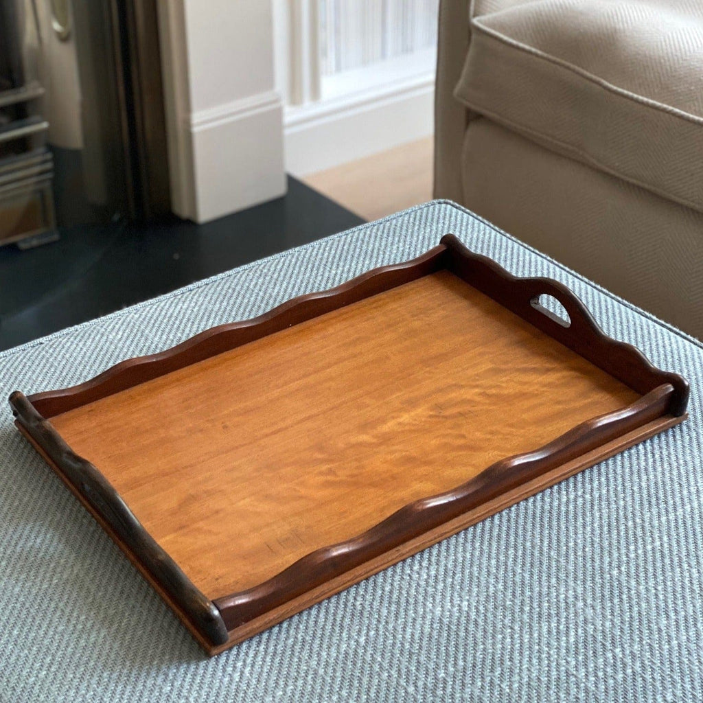 KEPT London Mahogany wavy edge tray