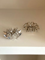 Load image into Gallery viewer, KEPT London Mema silver plated floral candle holders
