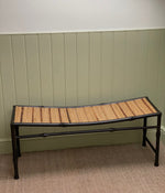 Load image into Gallery viewer, KEPT London Stock Metal bench with bamboo seat
