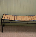 Load image into Gallery viewer, KEPT London Stock Metal bench with bamboo seat
