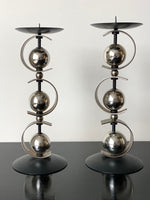 Load image into Gallery viewer, KEPT London Stock Mid-century chrome ball candleholders
