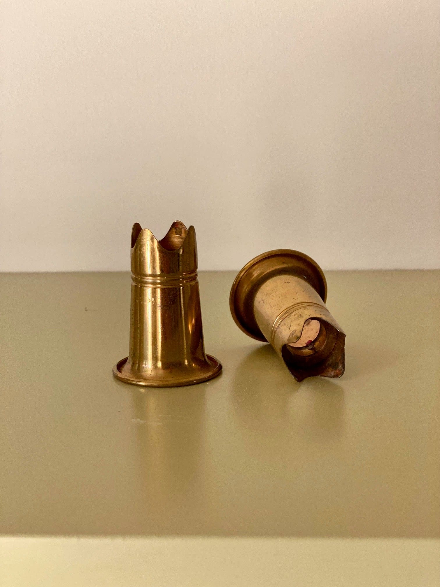 KEPT London Stock Miniature brass candle holders
