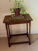 Load image into Gallery viewer, KEPT London Stock Oak side table with barley twist legs
