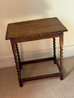 Load image into Gallery viewer, KEPT London Stock Oak side table with barley twist legs
