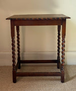 Load image into Gallery viewer, KEPT London Stock Oak side table with barley twist legs
