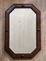 Load image into Gallery viewer, KEPT London Stock Octagonal oak mirror with beading detail
