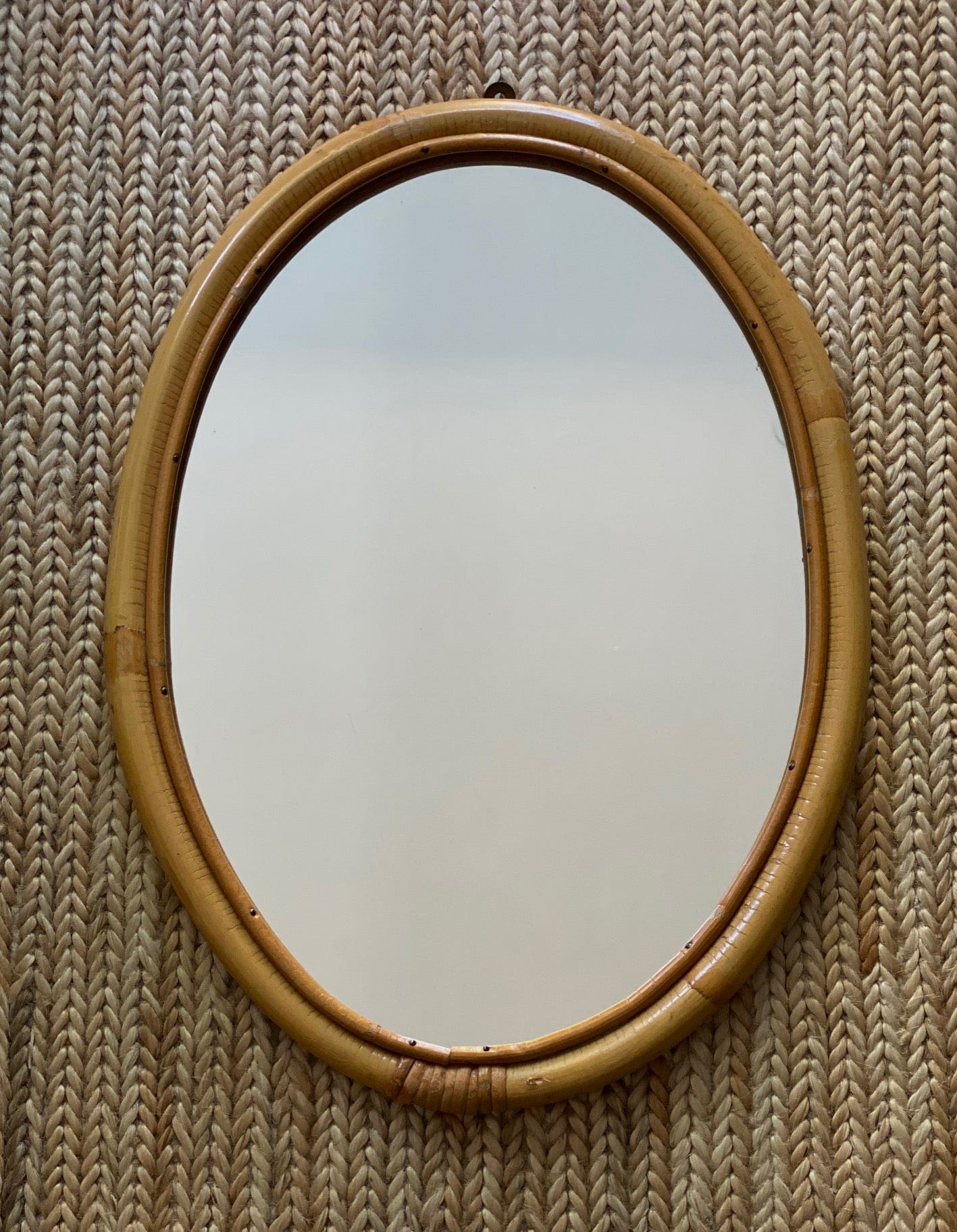 KEPT London Stock Oval bamboo mirror