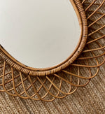 Load image into Gallery viewer, KEPT London Stock Oval cane mirror, attributed to Franco Albini
