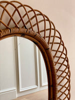 Load image into Gallery viewer, KEPT London Stock Oval cane mirror, attributed to Franco Albini
