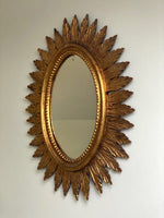 Load image into Gallery viewer, KEPT London Oval sunburst giltwood mirror
