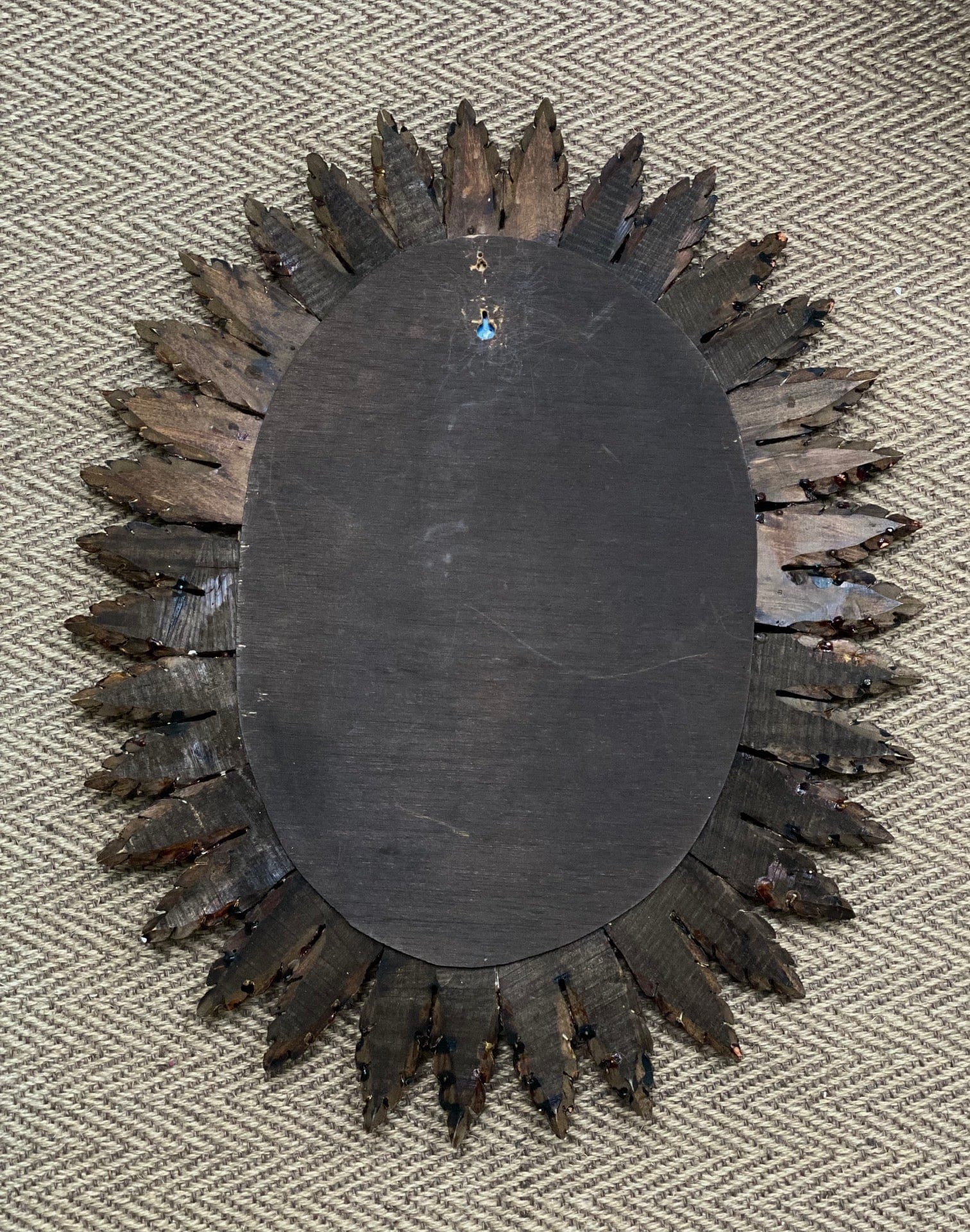 KEPT London Oval sunburst giltwood mirror