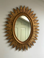 Load image into Gallery viewer, KEPT London Oval sunburst giltwood mirror

