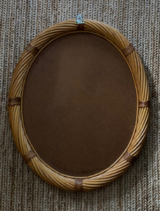 KEPT London Oval twisted cane mirror