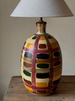 Load image into Gallery viewer, KEPT London Painted studio pottery lamp
