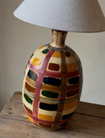Load image into Gallery viewer, KEPT London Painted studio pottery lamp
