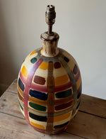 Load image into Gallery viewer, KEPT London Painted studio pottery lamp
