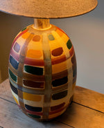 Load image into Gallery viewer, KEPT London Painted studio pottery lamp
