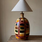 Load image into Gallery viewer, KEPT London Painted studio pottery lamp
