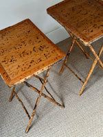 Load image into Gallery viewer, KEPT London Stock Pair of bamboo folding tables
