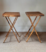 Load image into Gallery viewer, KEPT London Stock Pair of bamboo folding tables
