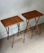 Load image into Gallery viewer, KEPT London Stock Pair of bamboo folding tables
