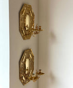 Load image into Gallery viewer, KEPT London Stock Pair of baroque brass wall sconces
