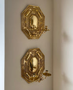 Load image into Gallery viewer, KEPT London Stock Pair of baroque brass wall sconces
