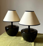 Load image into Gallery viewer, KEPT London Stock Pair of black ceramic lamps
