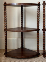 Load image into Gallery viewer, KEPT London Pair of bobbin corner shelves
