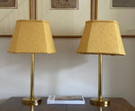 Load image into Gallery viewer, KEPT London Pair of brass lamps with shades
