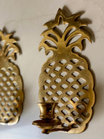 Load image into Gallery viewer, KEPT London Stock Pair of brass pineapple wall sconces
