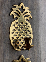 Load image into Gallery viewer, KEPT London Stock Pair of brass pineapple wall sconces
