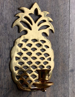Load image into Gallery viewer, KEPT London Stock Pair of brass pineapple wall sconces
